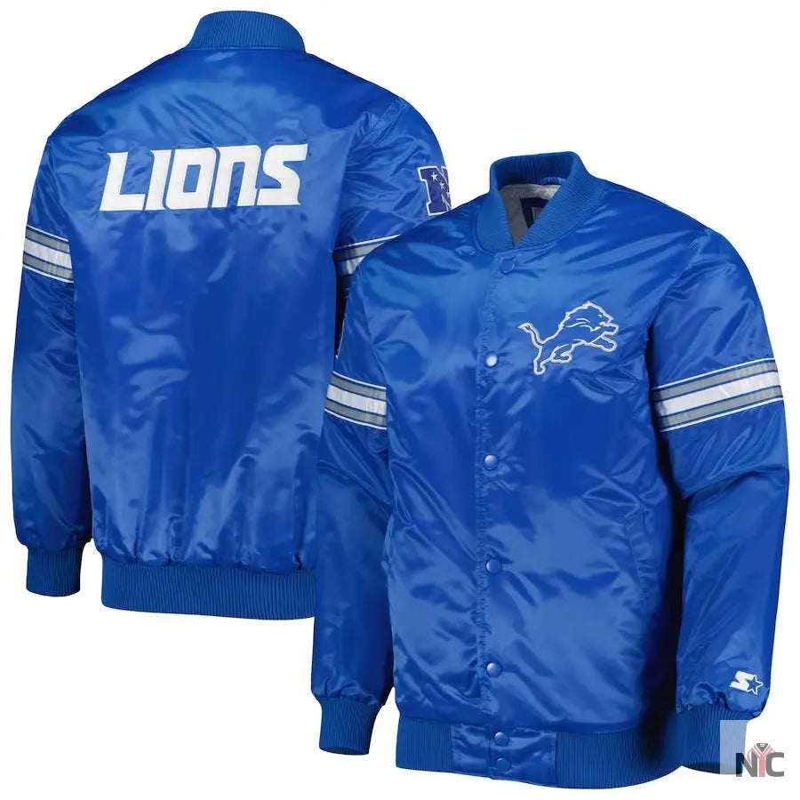 Detroit Lions Starter The Pick and Roll Full-Snap Jacket NYC Jackets