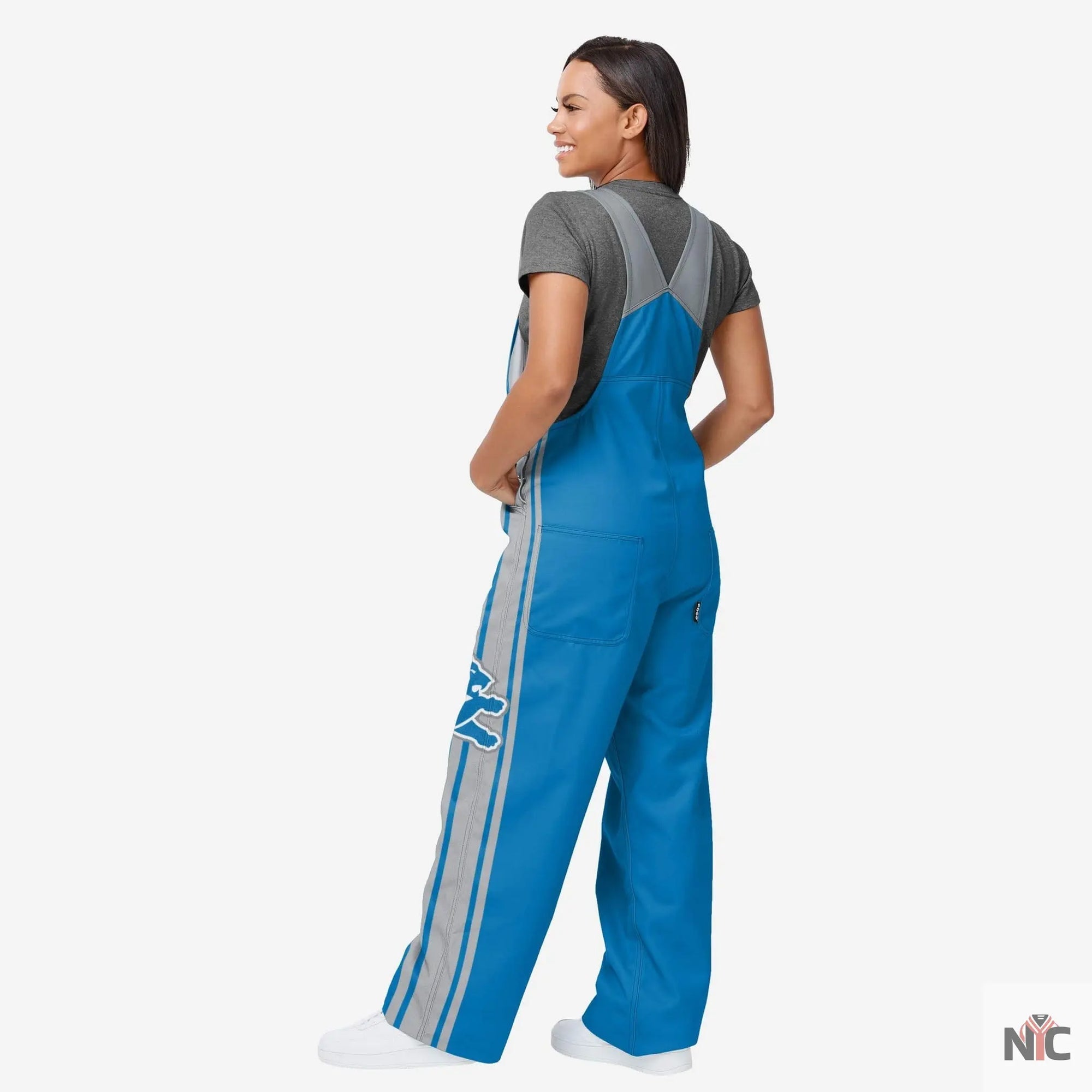 Detroit Lions Team Stripe Bib Overalls NYC Jackets