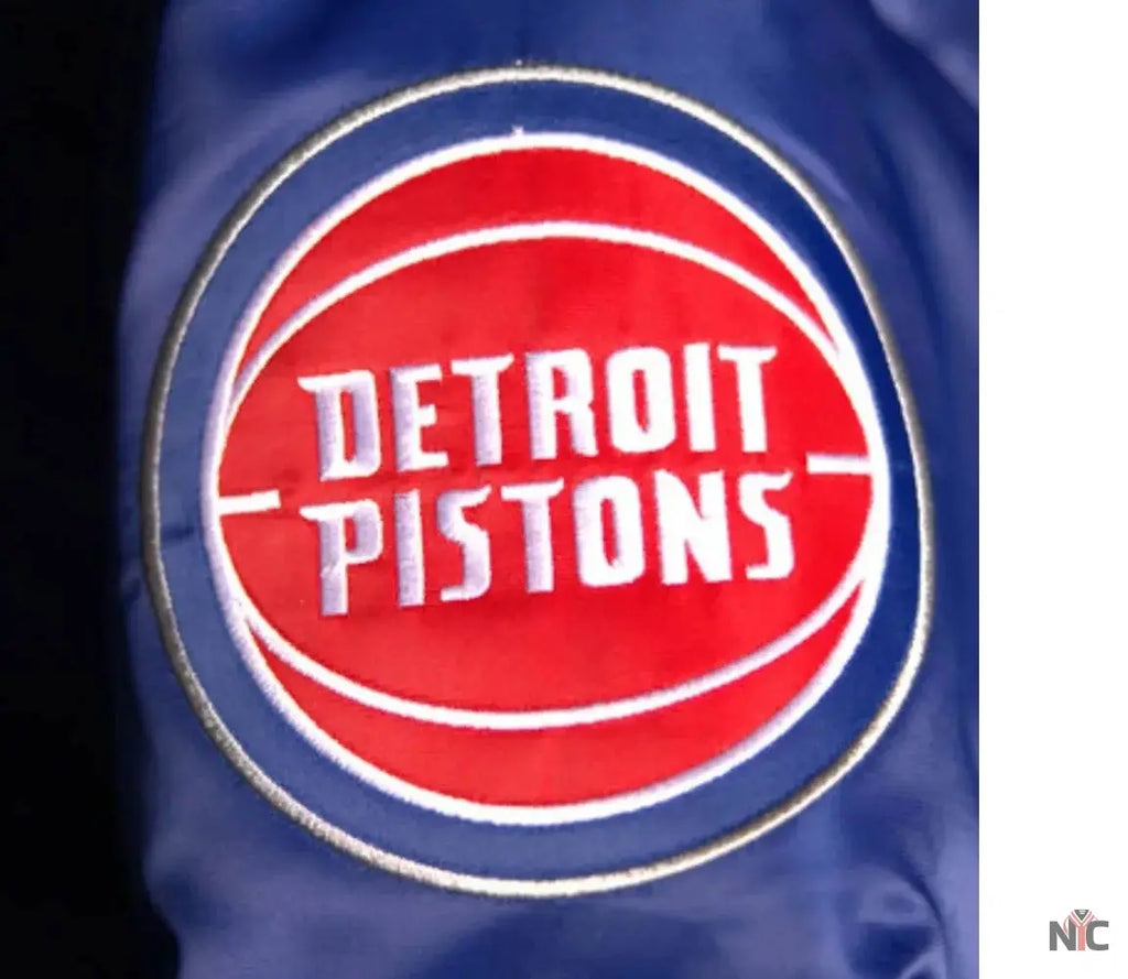 Detroit Pistons Blue Down Bubble Jacket NYC Jackets