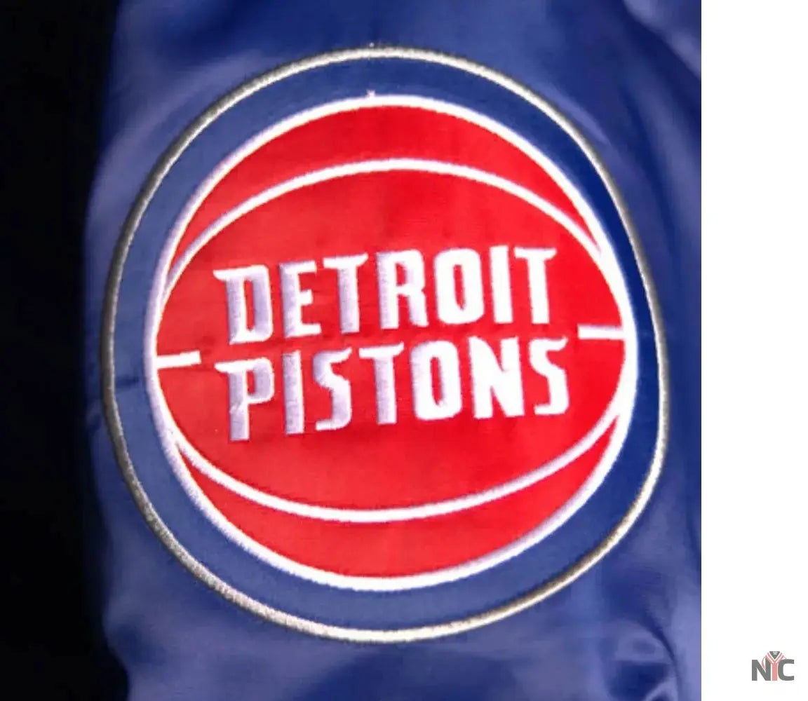 Detroit Pistons Blue Down Bubble Jacket NYC Jackets