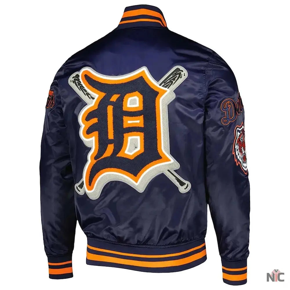 Detroit Tigers Mash Up Satin Jacket NYC Jackets