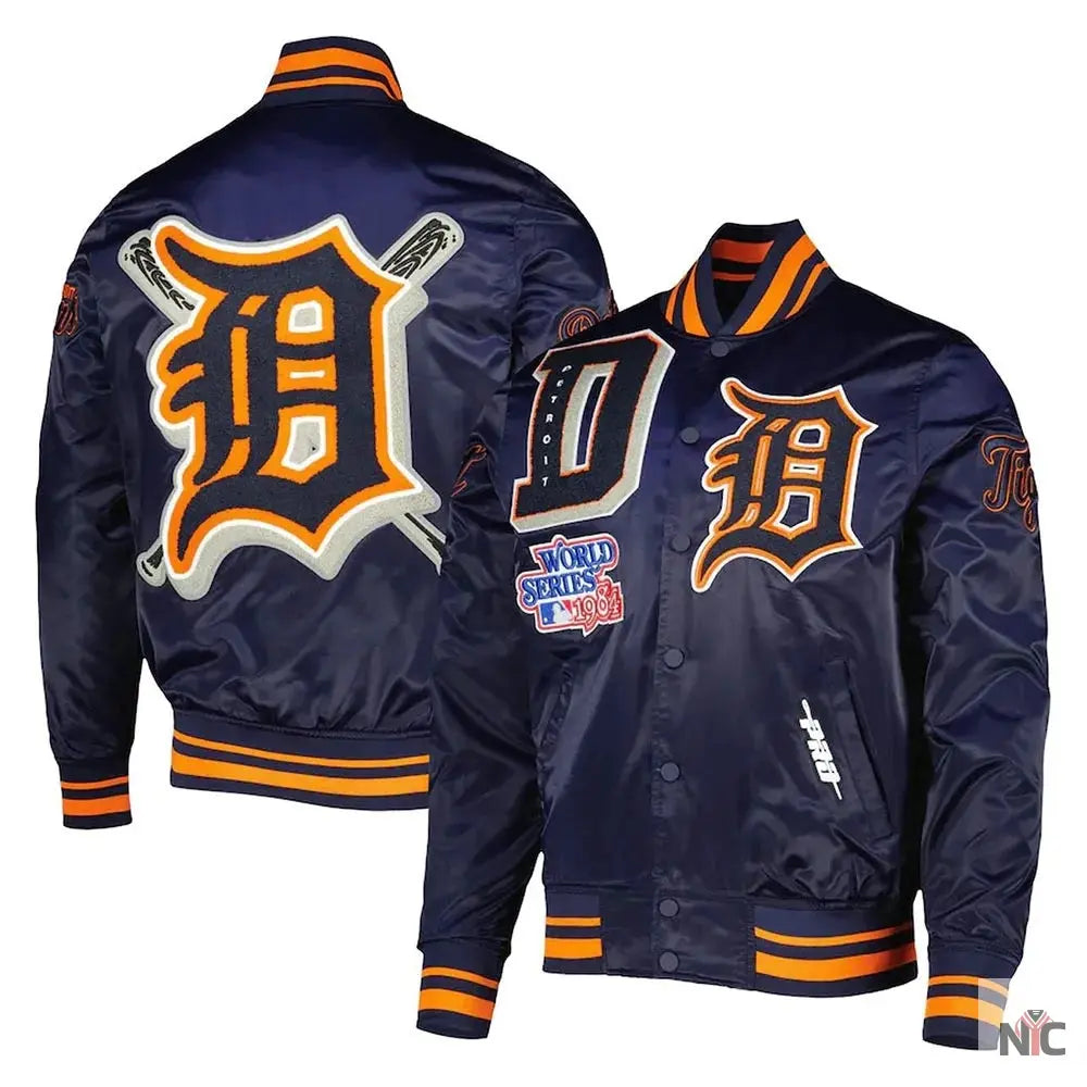 Detroit Tigers Mash Up Satin Jacket NYC Jackets