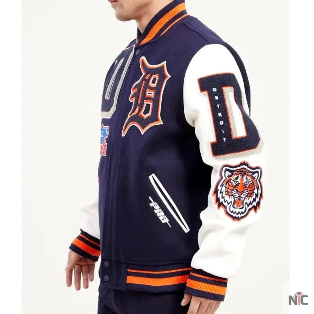 Detroit Tigers Mash Up Varsity Jacket NYC Jackets