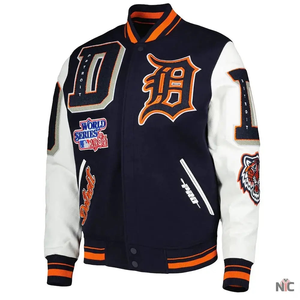 Detroit Tigers Mash Up Varsity Jacket NYC Jackets