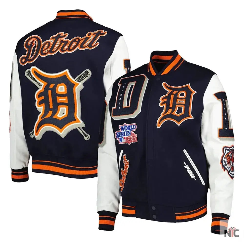 Detroit Tigers Mash Up Varsity Jacket NYC Jackets