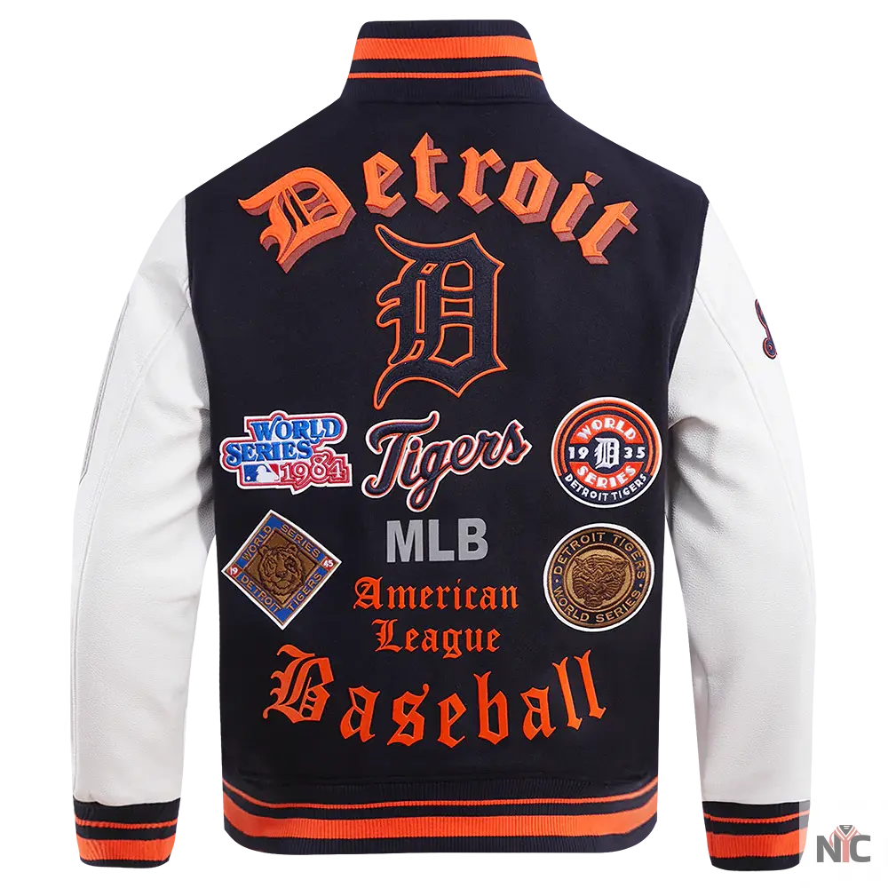 Detroit Tigers Old English Varsity Jacket NYC Jackets