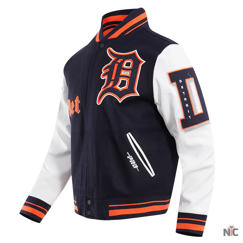 Detroit Tigers Old English Varsity Jacket NYC Jackets