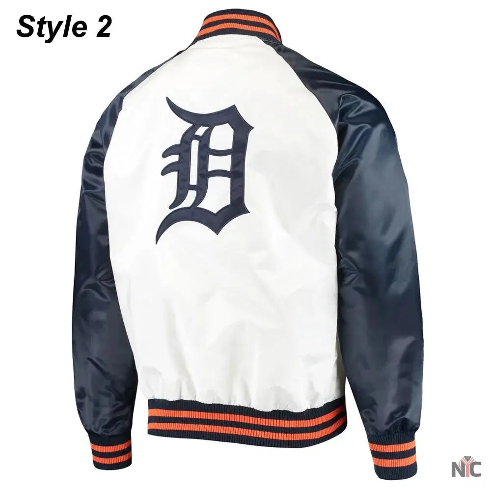 Detroit Tigers Varsity Satin Jacket NYC Jackets