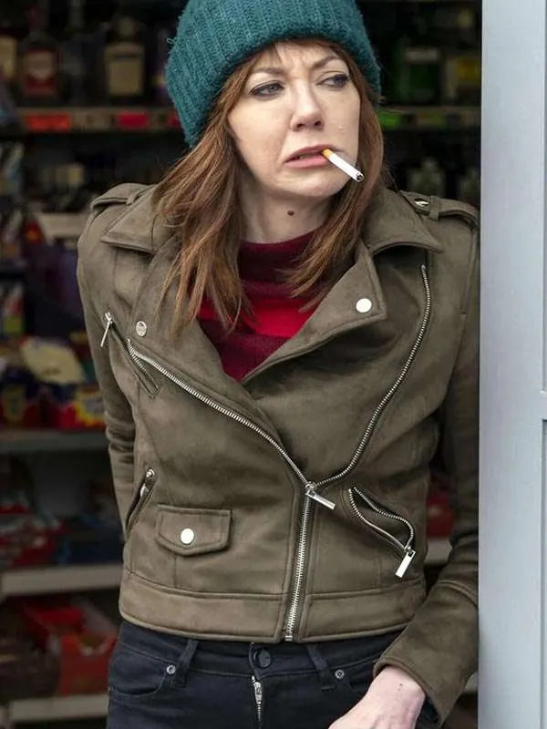 Motherland S02 Diane Morgan Suede Leather Jacket NYC Jackets
