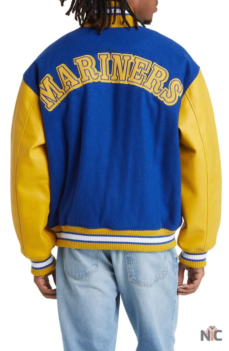 Diet Starts Monday Mariners Varsity Jacket NYC Jackets