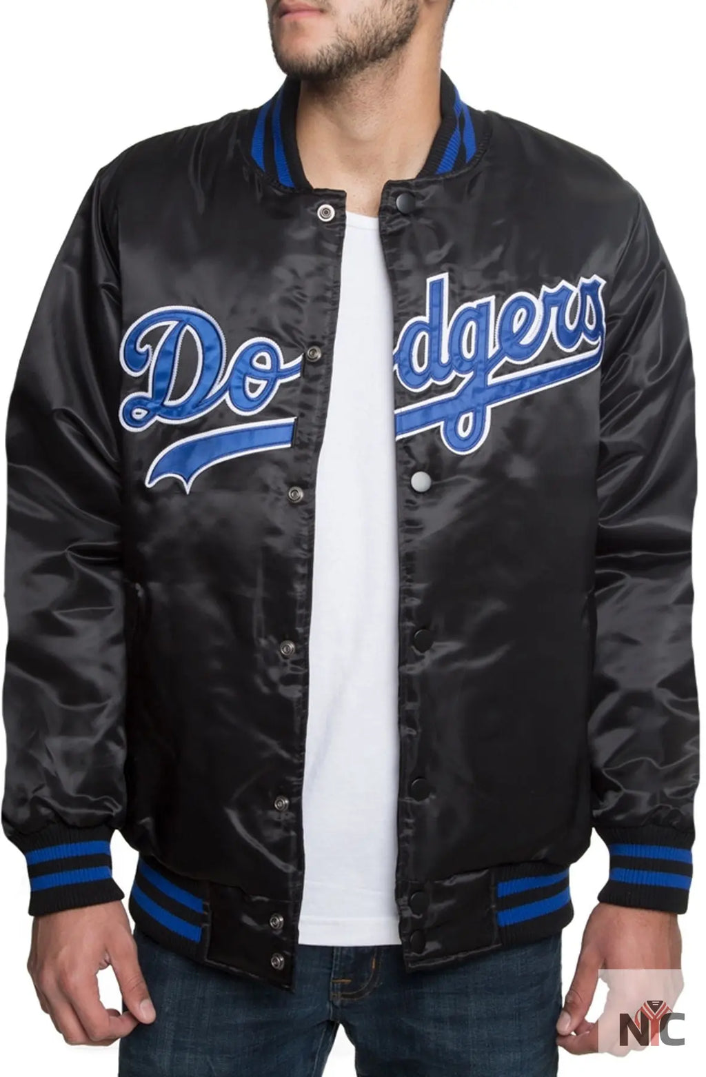 Dodgers Black Satin Jacket NYC Jackets