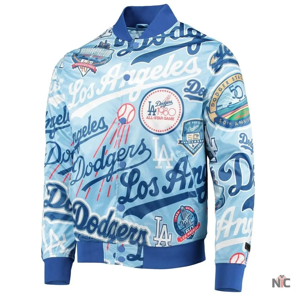 Dodgers Pro Standard Royal Allover Varsity Jacket NYC Jackets