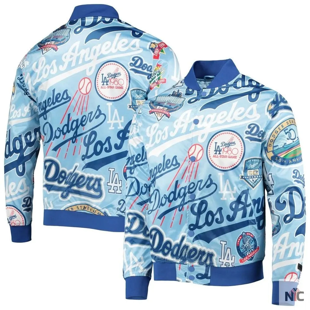 Dodgers Pro Standard Royal Allover Varsity Jacket NYC Jackets