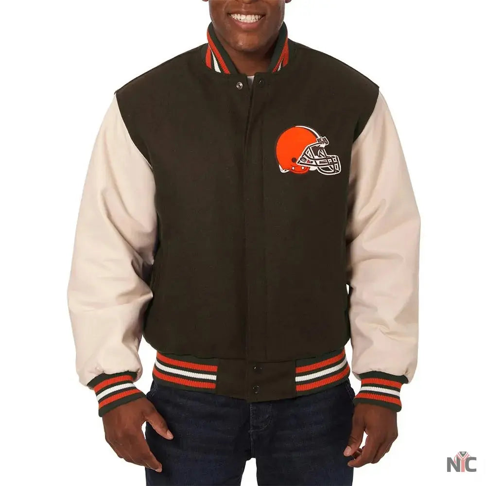 Domestic Cleveland Browns Varsity Jacket NYC Jackets