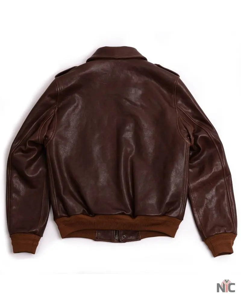 “Don Gentile” A-2 Seal Brown Flight Jacket NYC Jackets