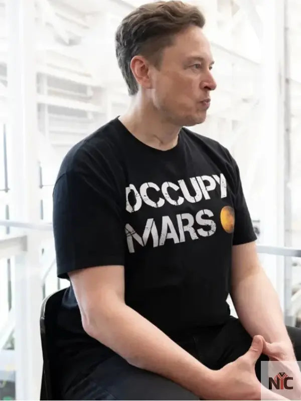 Elon Musk Occupy Mars Black T-Shirt NYC Jackets