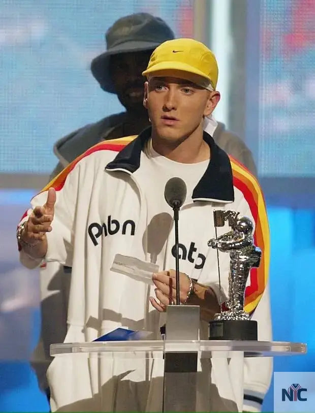 Eminem PnB Nation White Wool Jacket NYC Jackets