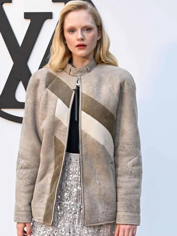 Emma Laird Suede Leather Jacket NYC Jackets