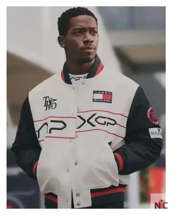 F1 Movie Damson Idris x APXGP Racing Varsity Jacket NYC Jackets