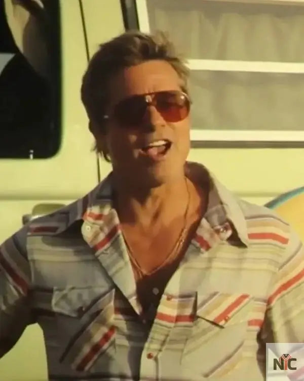 F1 The Movie Brad Pitt Stripe Shirt NYC Jackets
