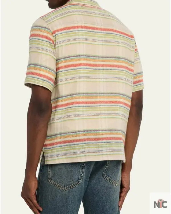 F1 The Movie Brad Pitt Stripe Shirt NYC Jackets