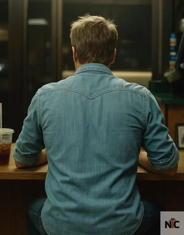 F1 The Movie Brad Pitt Western Denim Shirt NYC Jackets