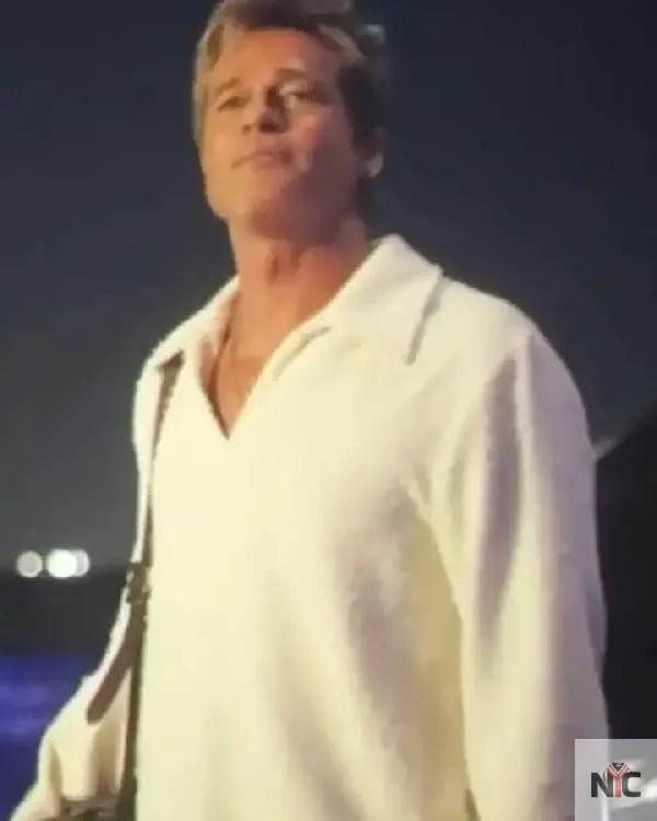 F1 The Movie Brad Pitt White Sweatshirt NYC Jackets