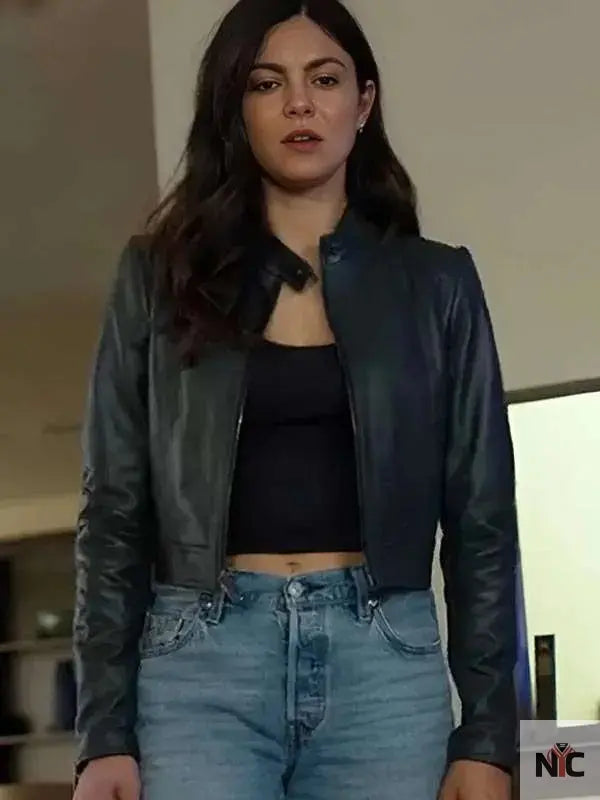 FUBAR S02 Emma Brunner Black Leather Jacket NYC Jackets