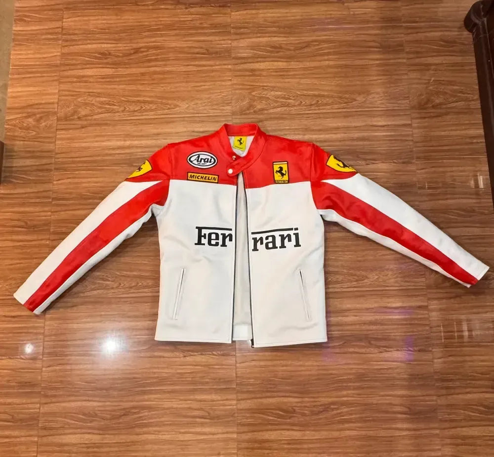 Ferrari Red & White Vintage Jacket NYC Jackets
