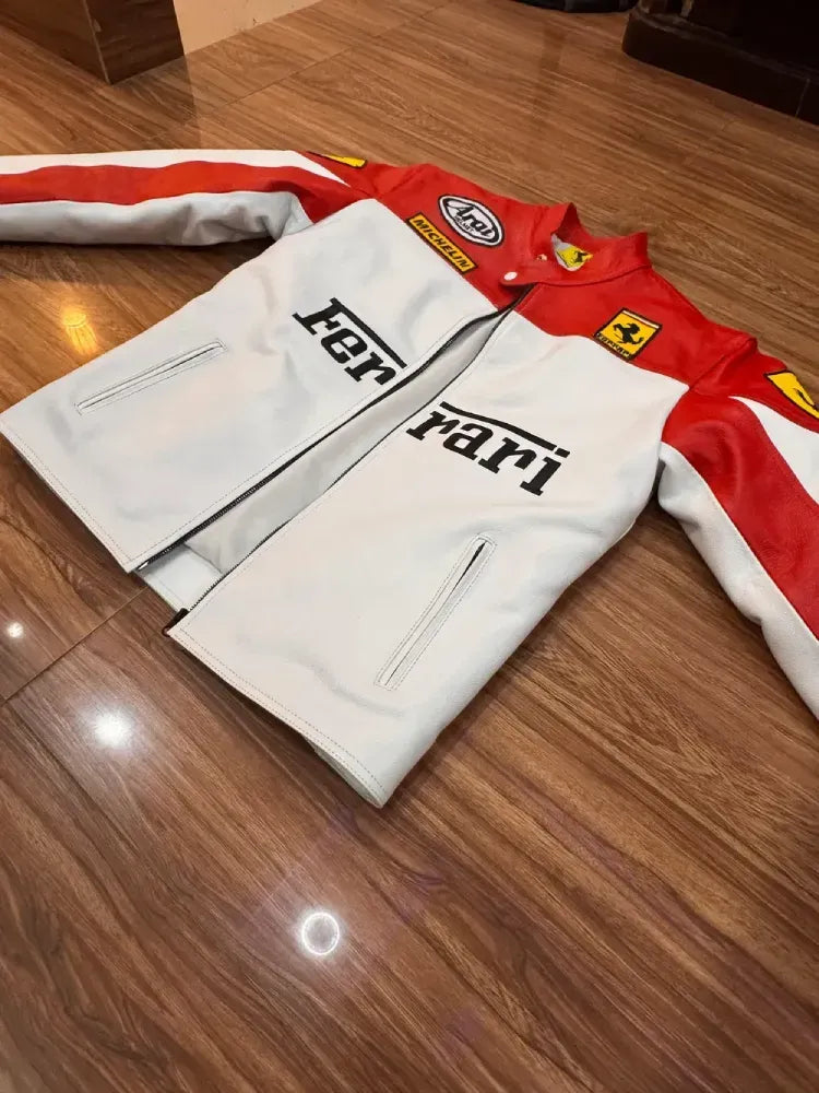 Ferrari Red & White Vintage Jacket NYC Jackets