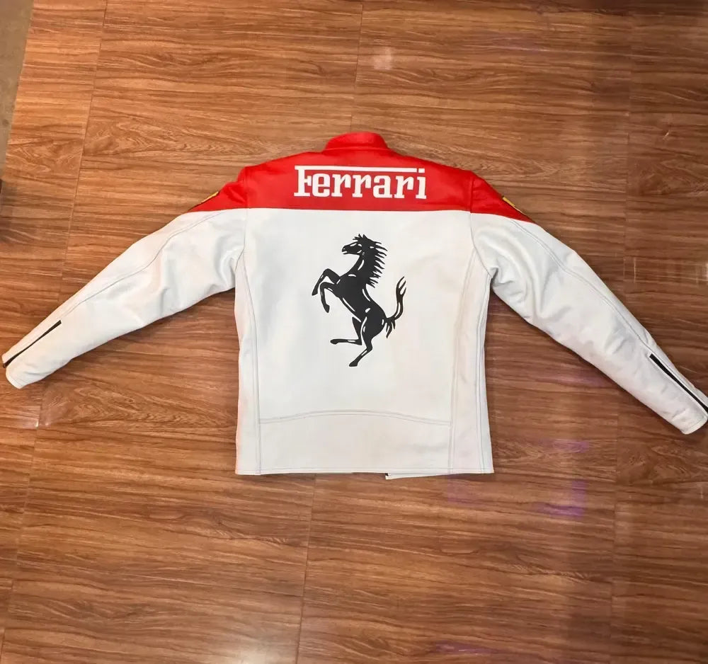 Ferrari Red & White Vintage Jacket NYC Jackets