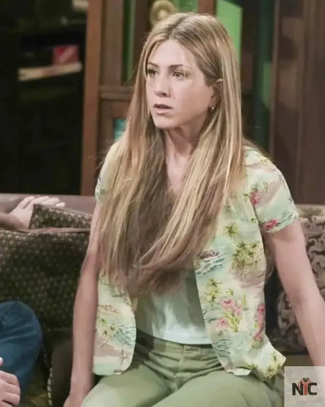 Friends S06 Rachel Green Hawaiian Print Shirt NYC Jackets