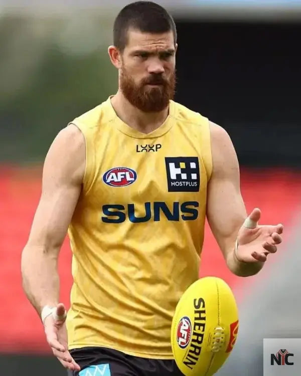 Gold Coast Suns AFL Training Session Yellow Jersey NYC Jackets
