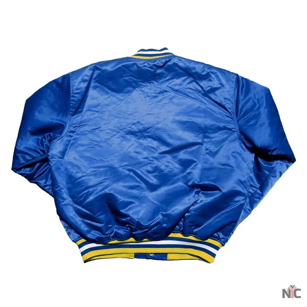 Golden State Warriors 90s NBA Royal Satin Jacket NYC Jackets