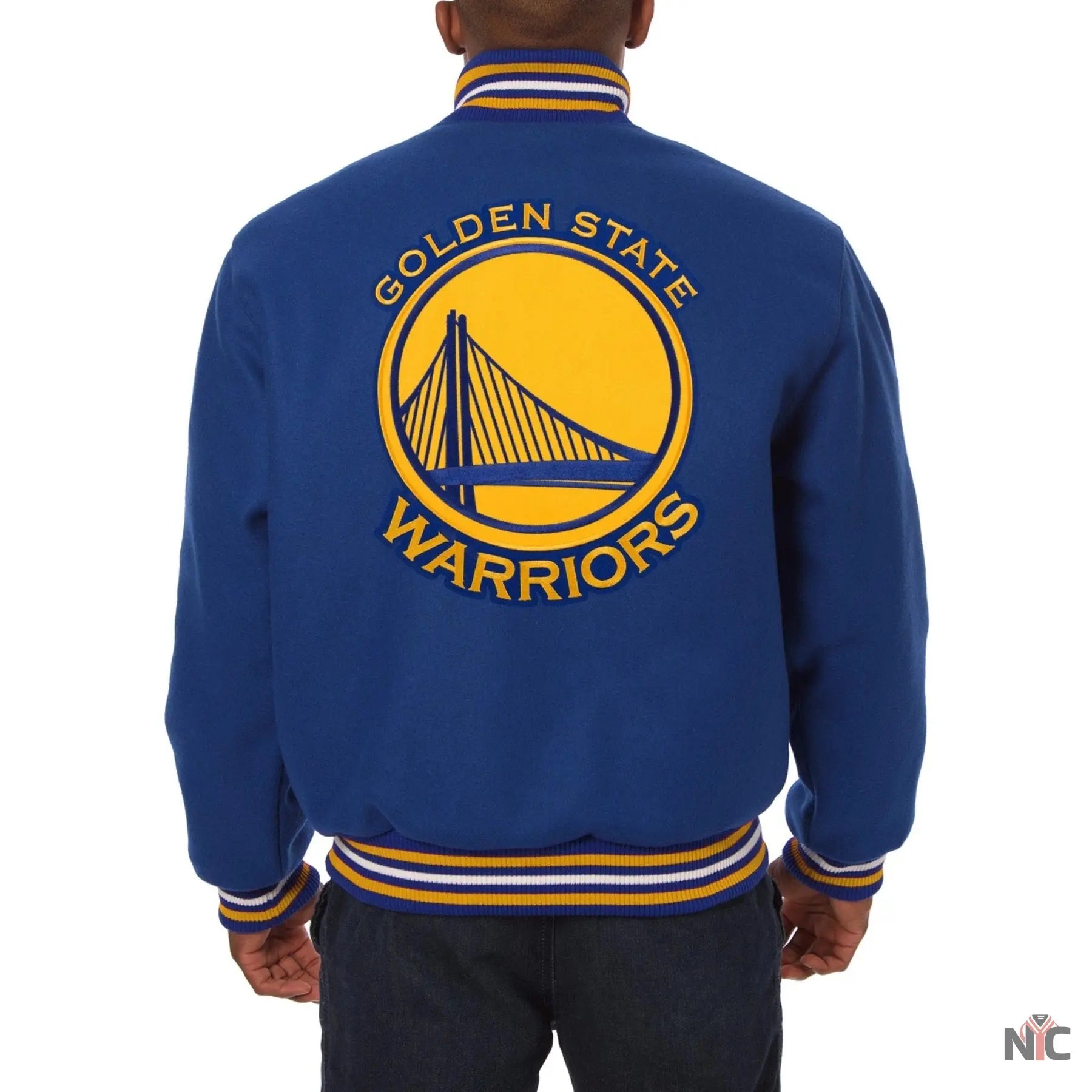Golden State Warriors Blue Wool Varsity Jacket NYC Jackets