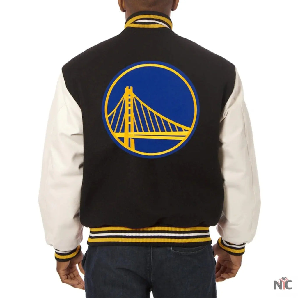 Golden State Warriors Domestic Wool & Leather Varsity Jacket NYC Jackets