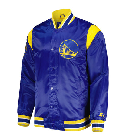 Golden State Warriors Force Play Satin Varsity Jacket