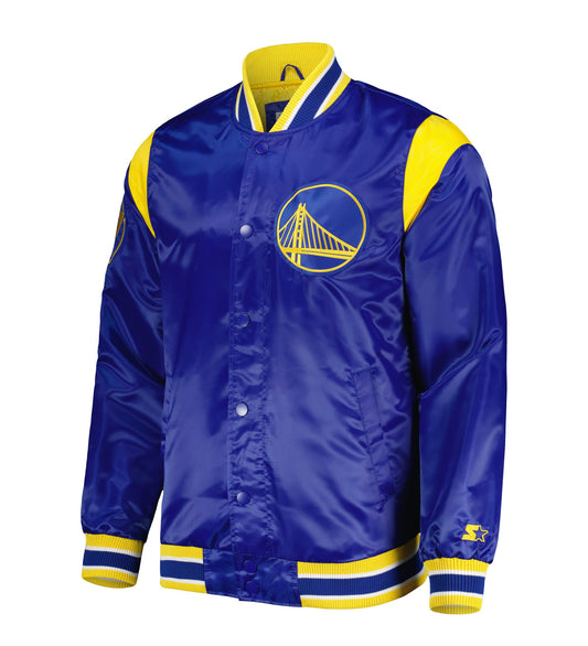 Golden State Warriors Force Play Satin Varsity Jacket