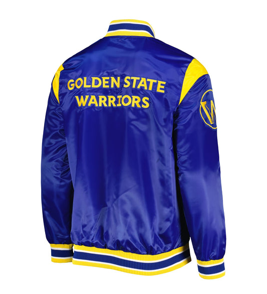 Golden State Warriors Force Play Satin Varsity Jacket