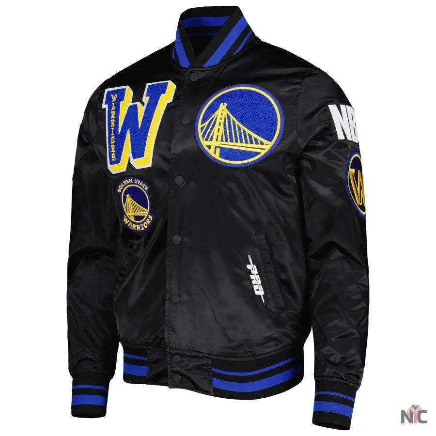 Golden State Warriors Mash Up Capsule Satin Jacket NYC Jackets