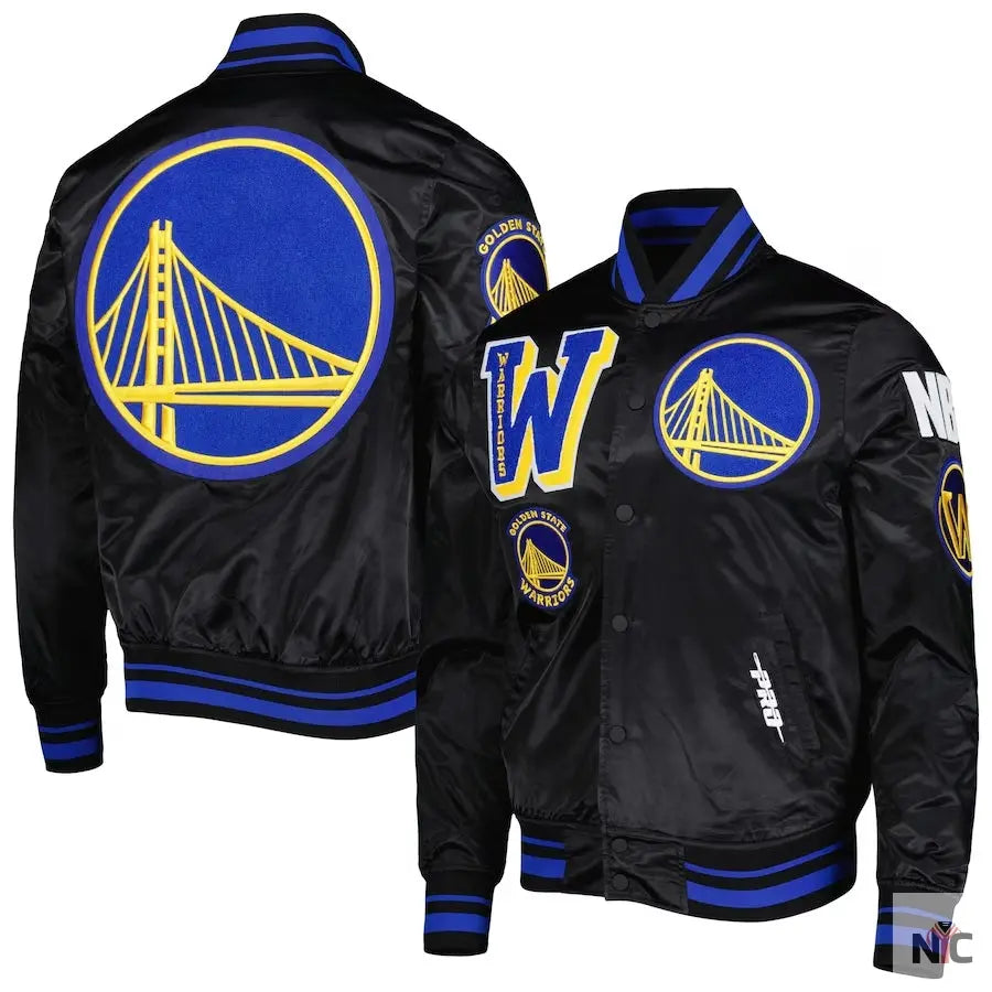 Golden State Warriors Mash Up Capsule Satin Jacket NYC Jackets