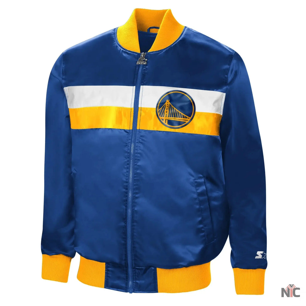 Golden State Warriors The Ambassador Satin Full-Zip Jacket NYC Jackets