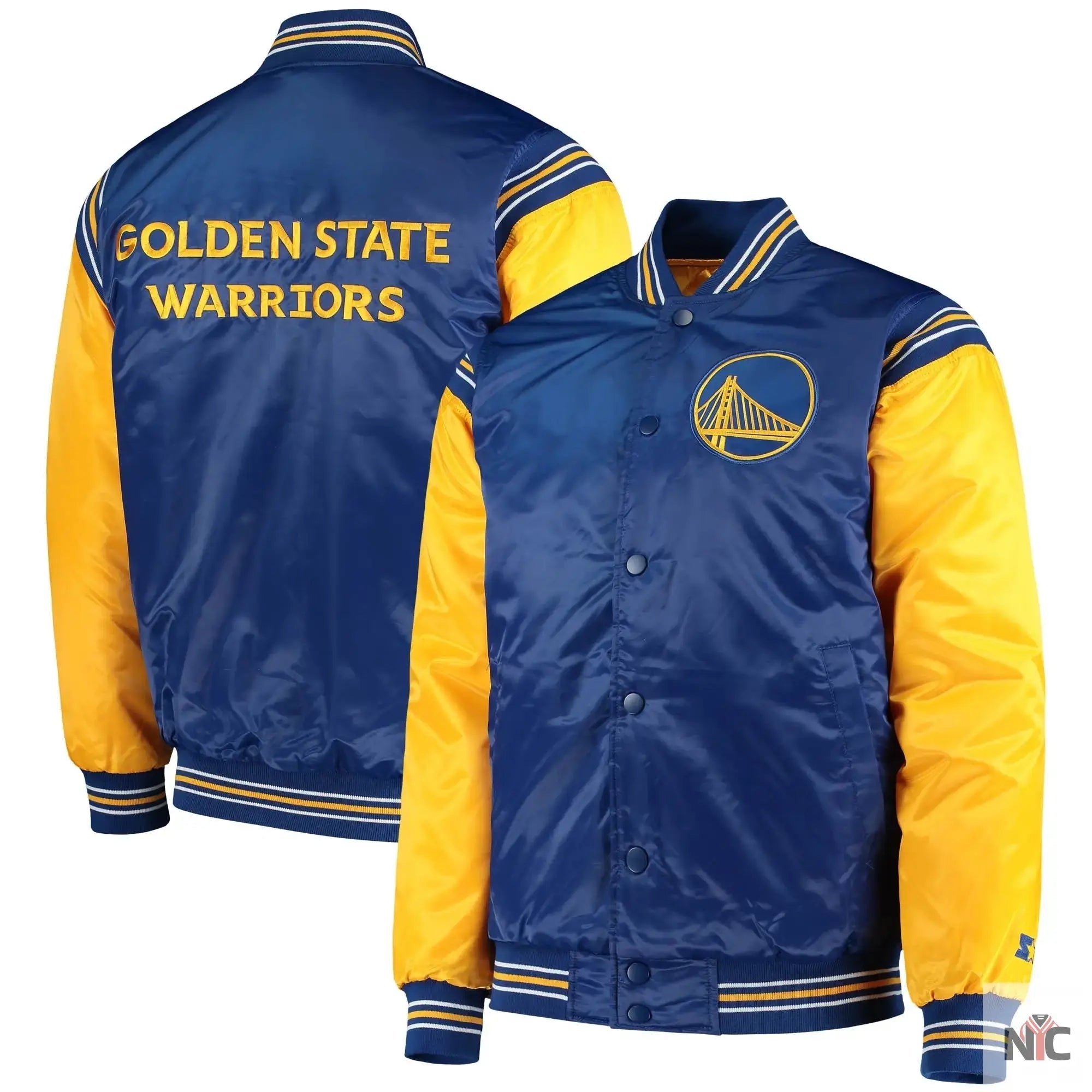Golden State Warriors The Enforcer Varsity Satin Jacket NYC Jackets