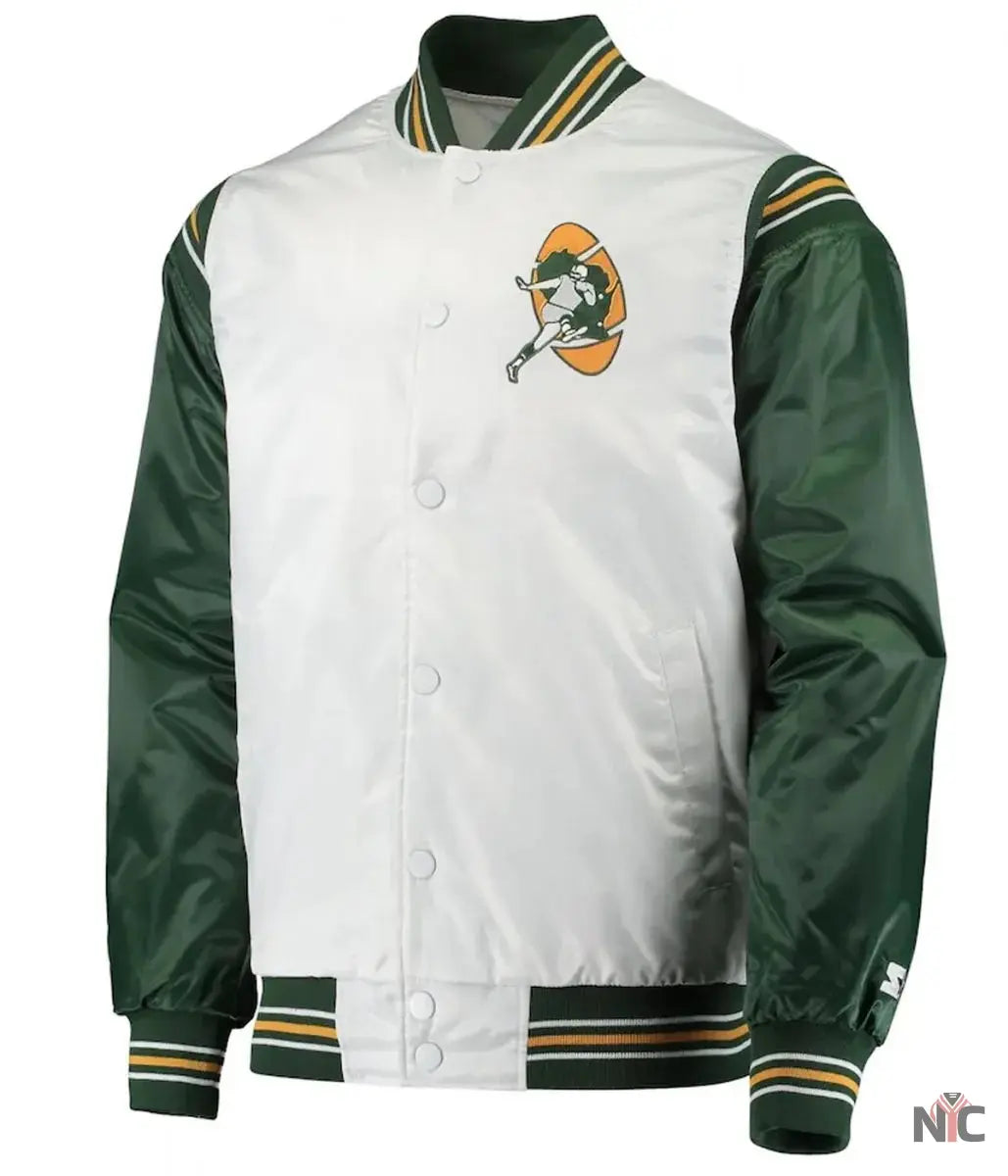 Green Bay Packers Historic Renegade Satin Jacket NYC Jackets