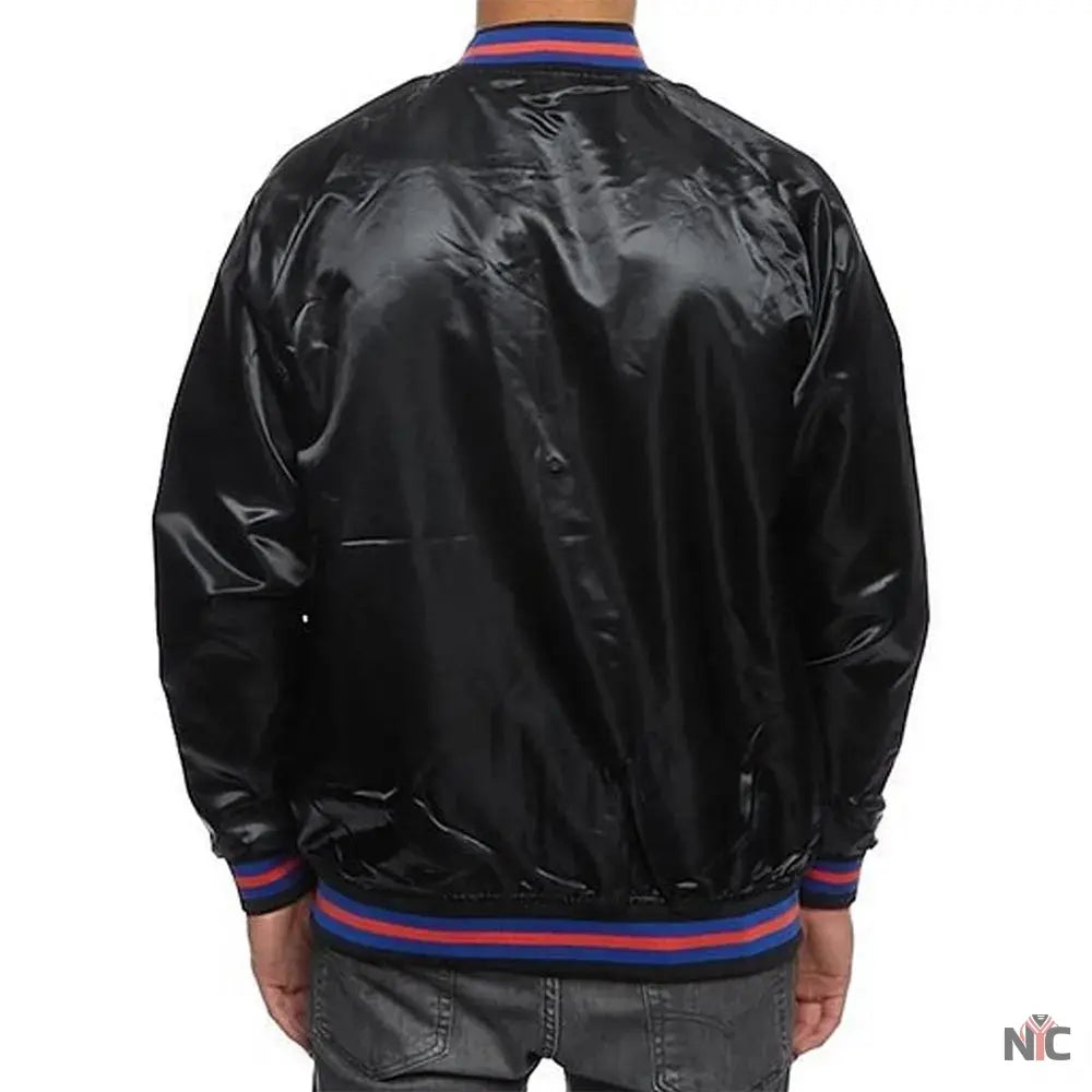 Hardwood Classics NY Knicks Satin Black Jacket NYC Jackets