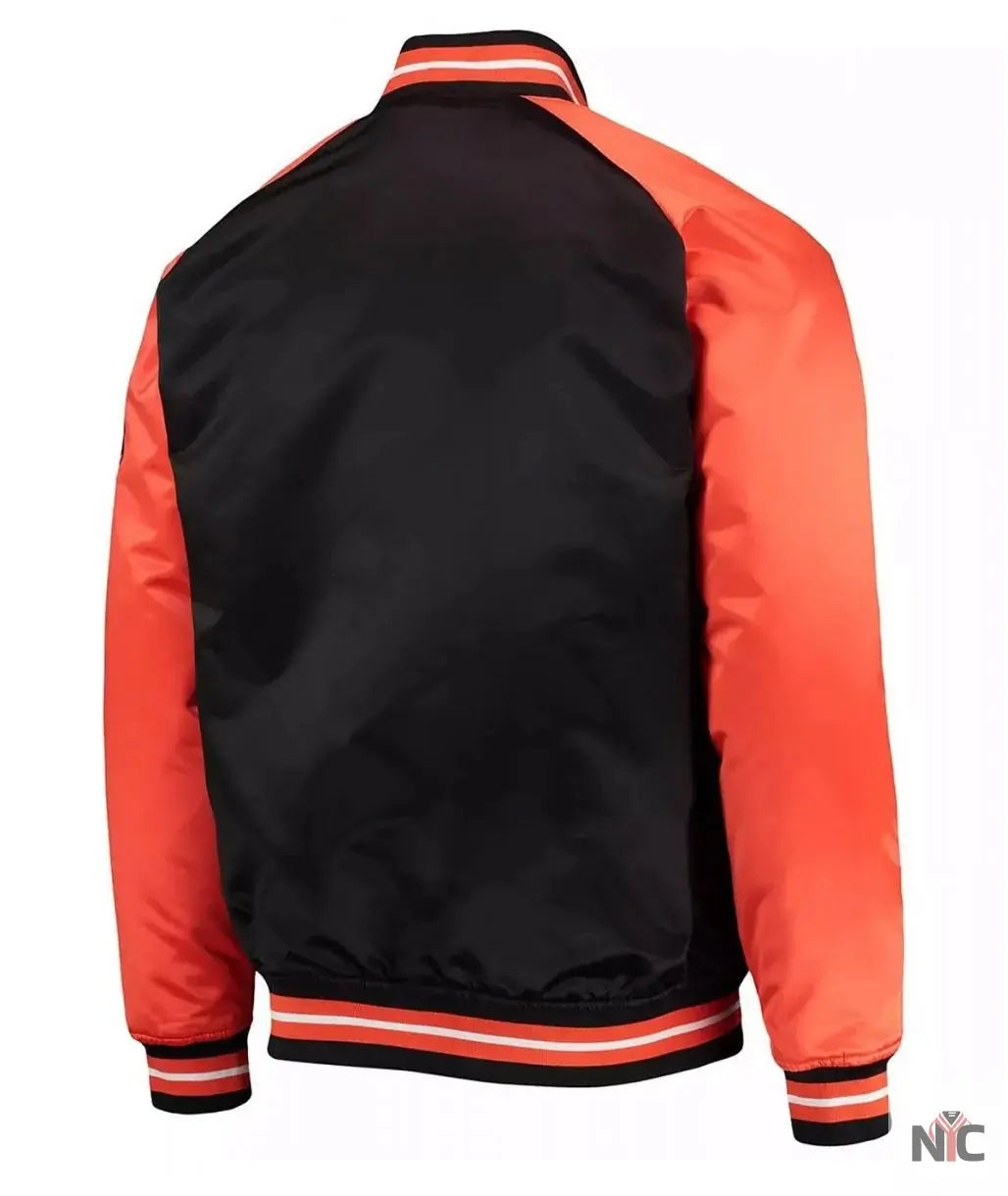 Hardwood Classics Reload 3.0 NY Knicks Black and Orange Jacket NYC Jackets