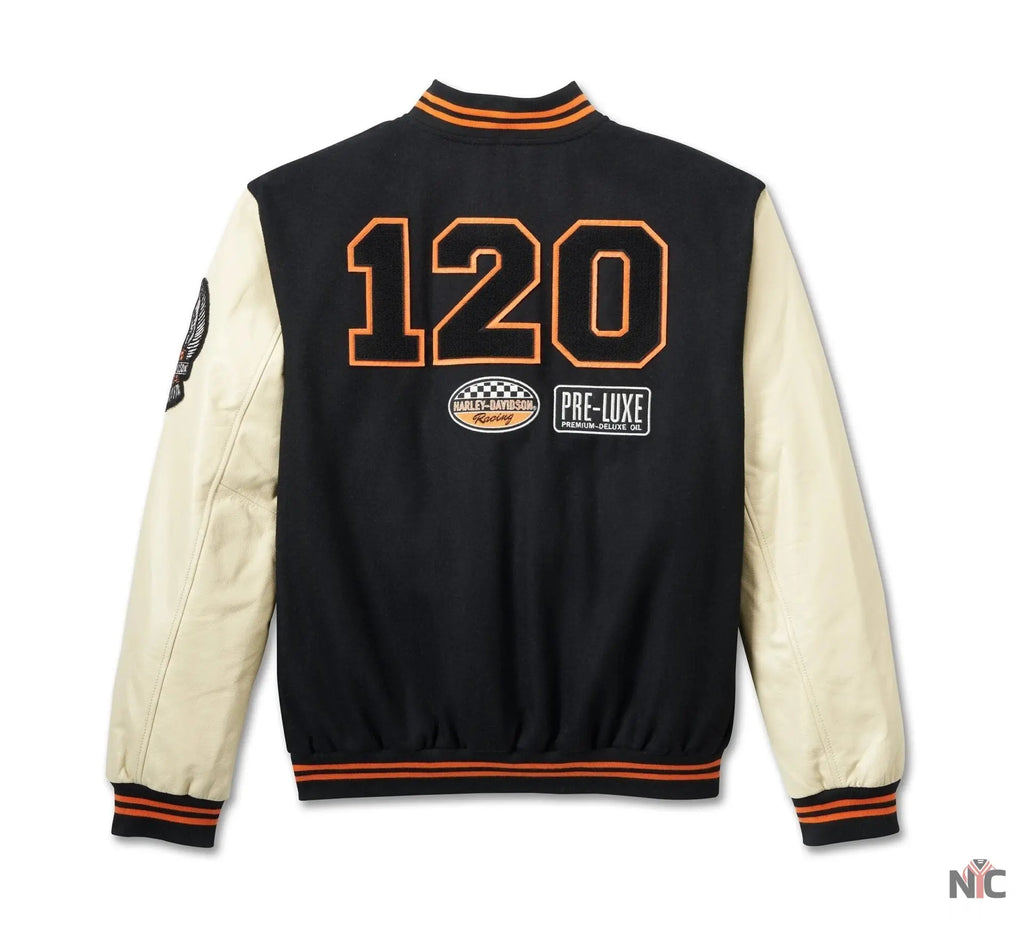 Harley Davidson 120th Anniversary Wool Varsity Jacket NYC Jackets