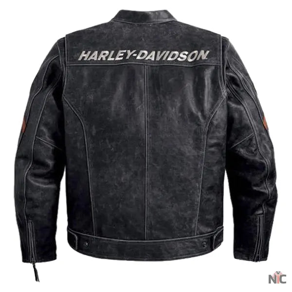 Harley Davidson Black Boxford Leather Jacket NYC Jackets