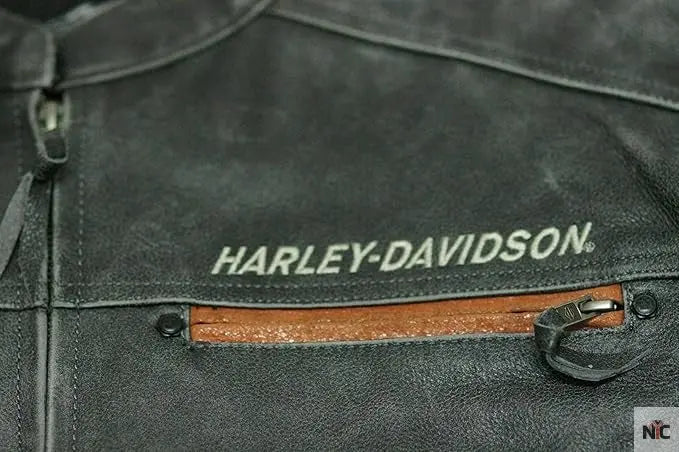 Harley Davidson Black Boxford Leather Jacket NYC Jackets