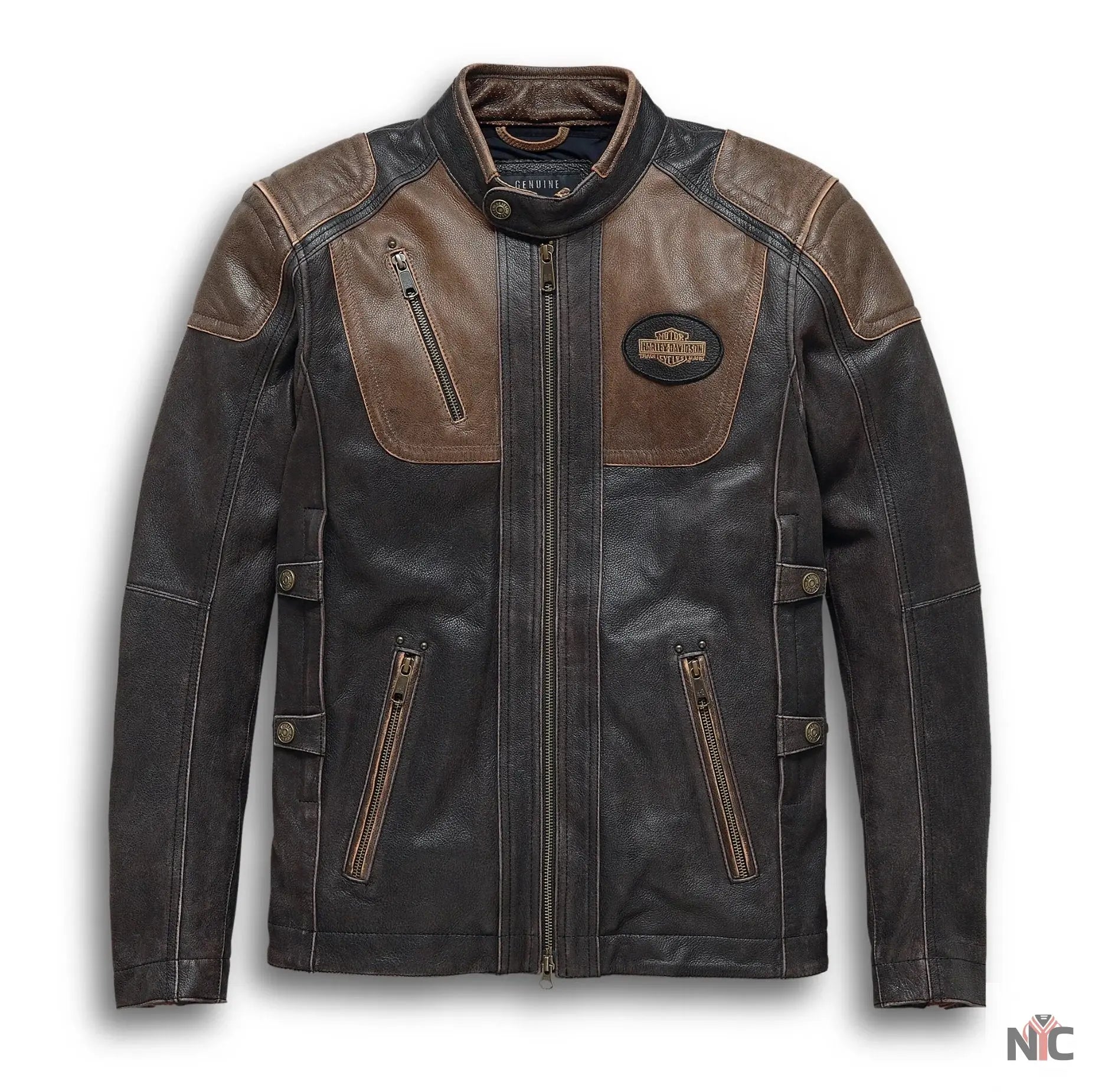 Harley Davidson Triple Vent System Trostel Leather Jacket NYC Jackets